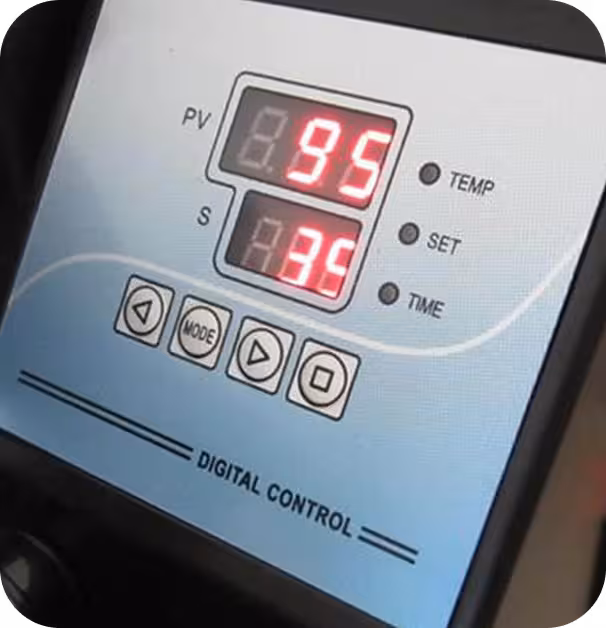 photo of temperature of the heatpress