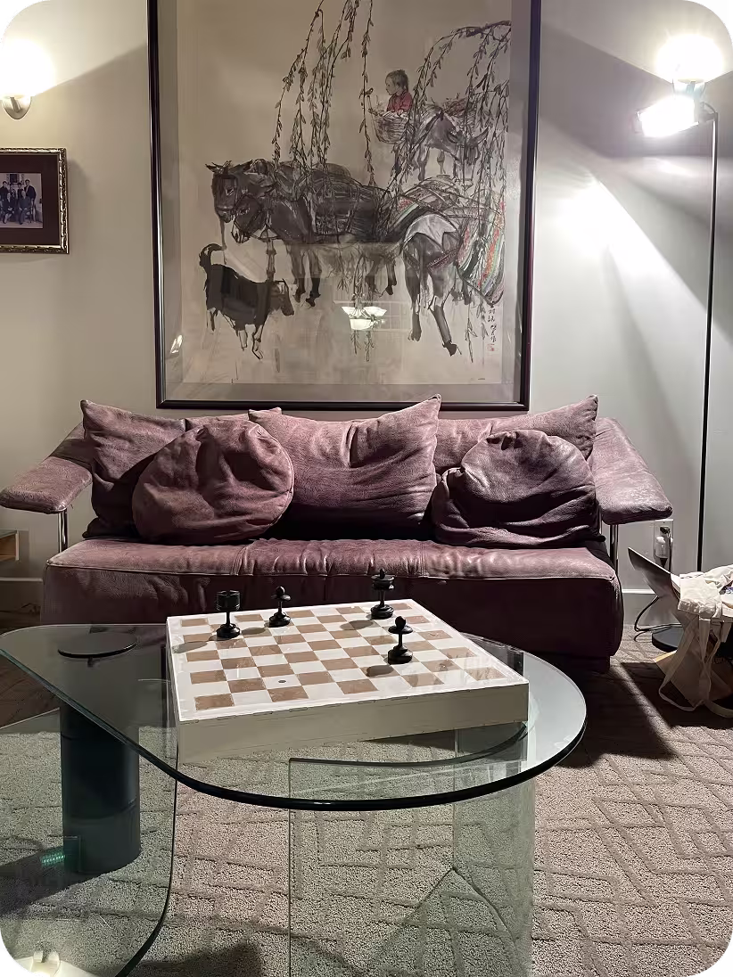 Board Placed in a room