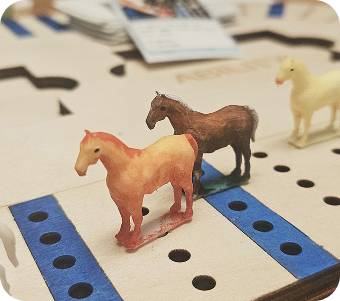 Take the Reins Boardgame Spread out on a table